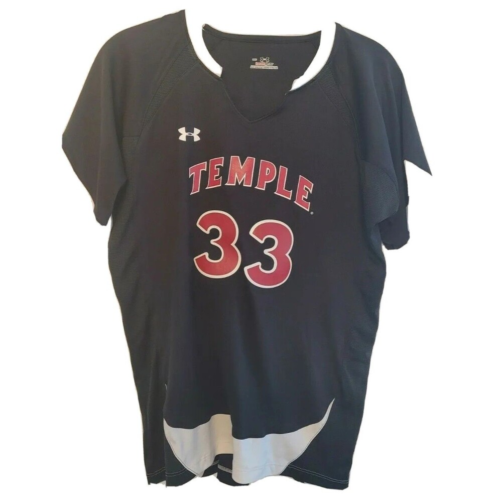 Under Armour Heatgear Womens Fan Apparel Jersey College Temple Owls #33 Medium